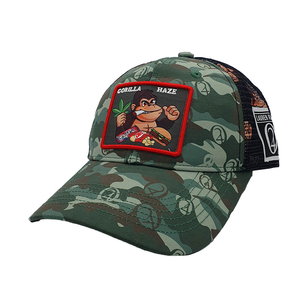 Lauren Rose Gorilla Haze 420 Camo Trucker Snapback Hat