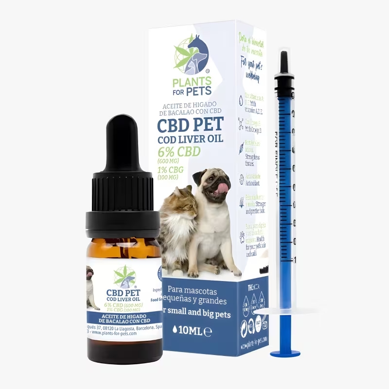 Plant for Pets 6% CBD 1% CBG Cod Liver Oil 10ml