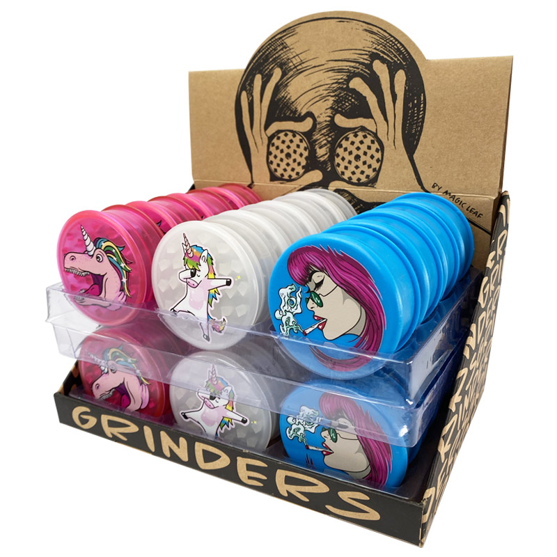 GRPM7 Round Plastic Herb Grinder