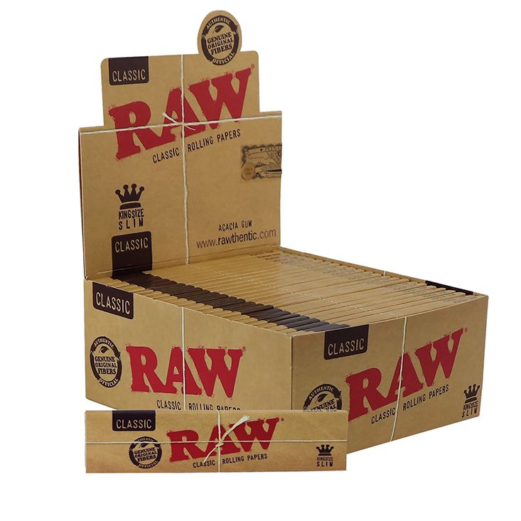 RAW Classic King Size Slim Rolling Papers x 50 pcs