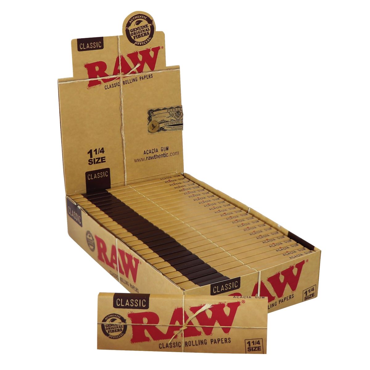 RAW Classic Rolling Papers 1 1/4 Size x 24 pcs