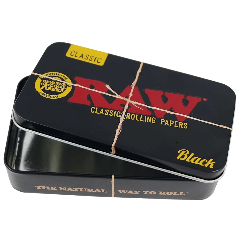 Raw Metal Tin Case - Black
