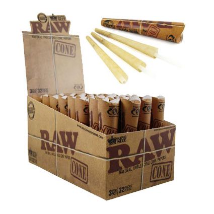 Raw Pre-rolled Cones - Display of 32 pcs