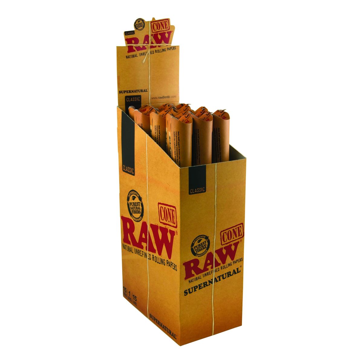 Raw Pre-rolled Cones GIGA - Display of 15pcs