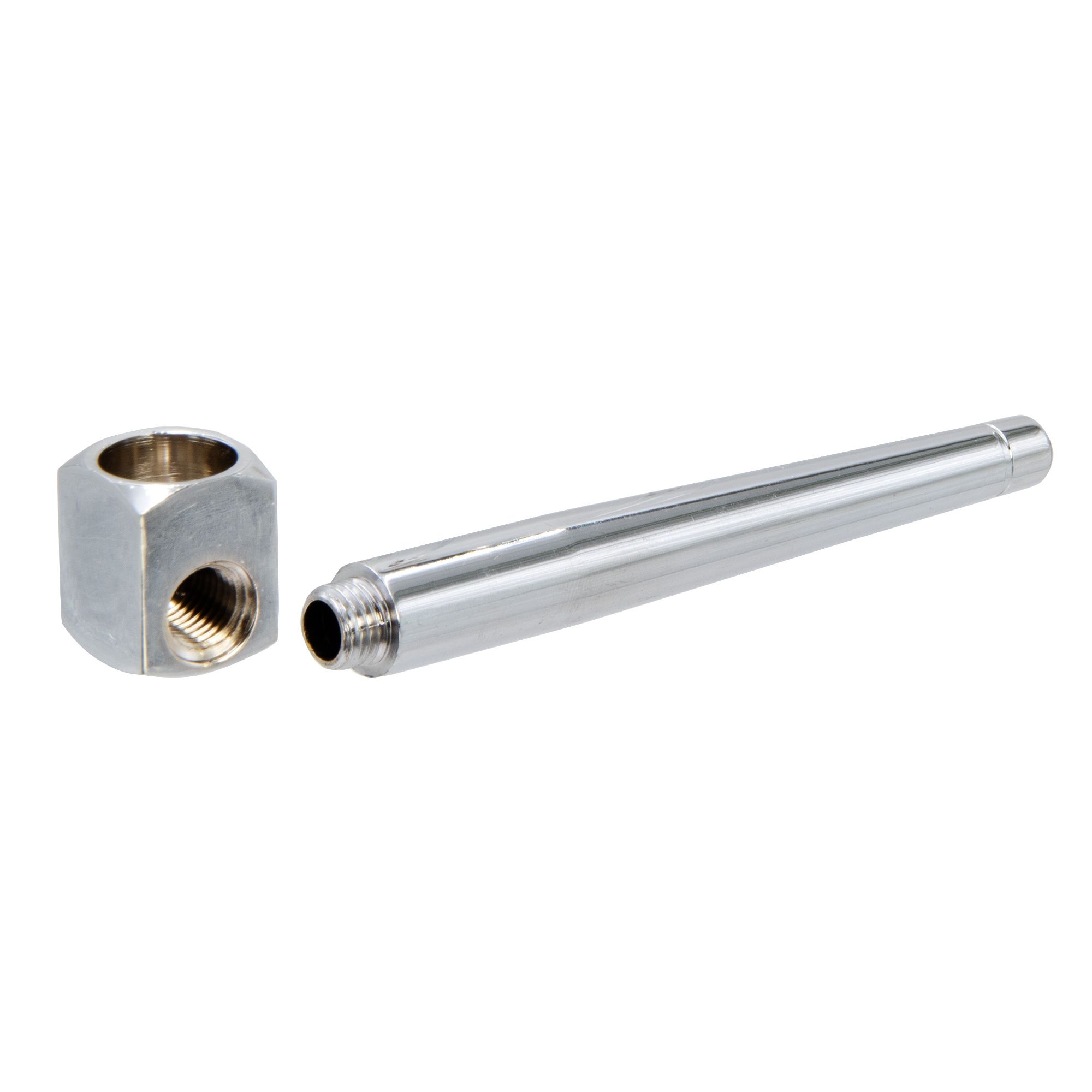 Brass Roller Pipe 95mm Silver (2-in-1)