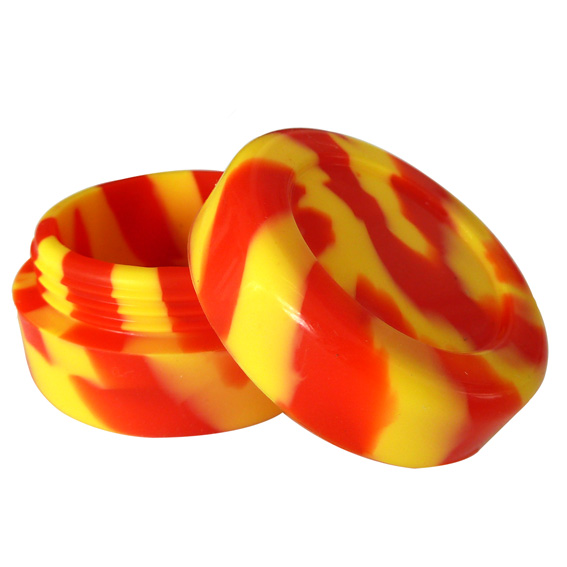 Silicone Jar for Wax & Oils - Red/Yellow
