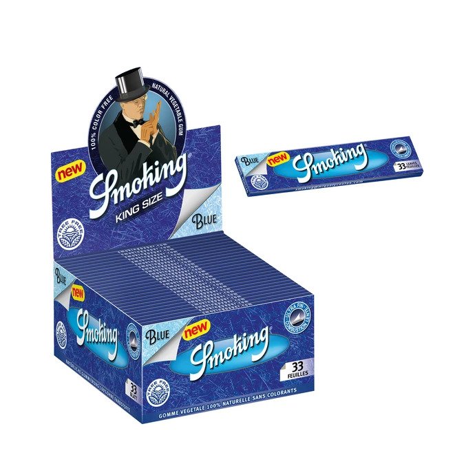 Smoking King Size Slim Ultra Thin Blue Rolling Papers