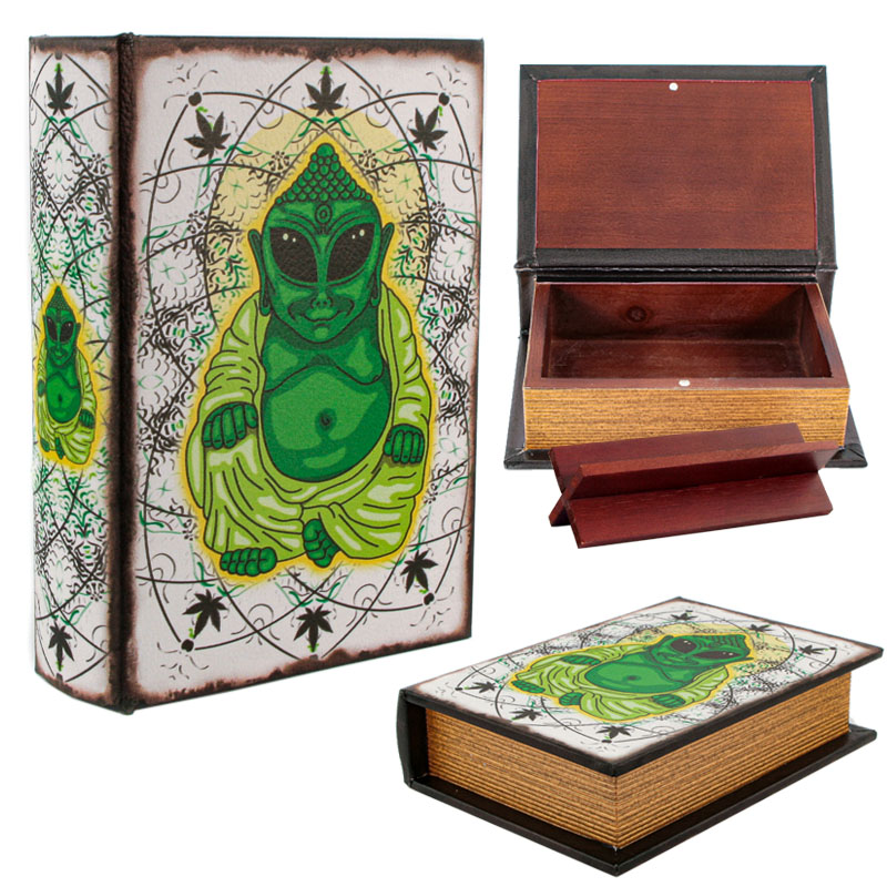 Stash Book Small - Alien Buddha - 18cm Storage