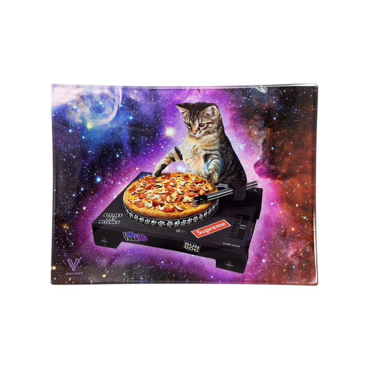 50% DISCOUNT - V-SYNDICATE GLASS ROLLING TRAY SMALL PUSSY VINYL