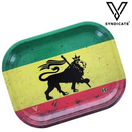 V-Syndicate Rasta Lion Rolling Tray 18x14
