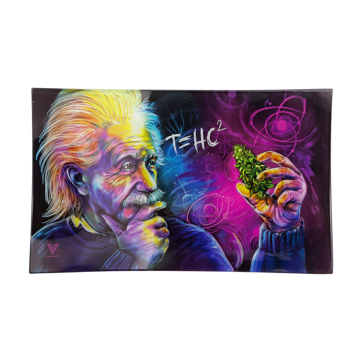 50% DISCOUNT - V-SYNDICATE GLASS TRAY LARGE T=HC2