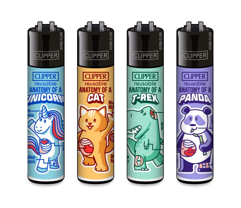 Clipper Lighters - 48pcs Display - Anatomy Design