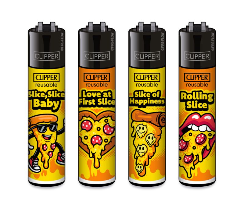 Clipper Lighters - Pizza #2 48pc Display Box