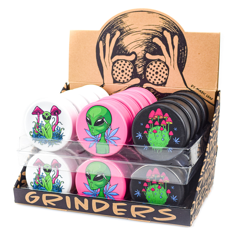 GRPM1 Round Plastic Herb Grinder