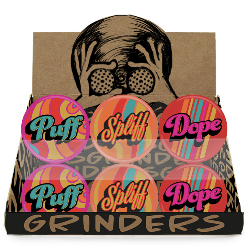GRPM23 Round Plastic Herb Grinder