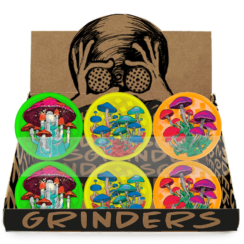 GRPM15 Round Plastic Herb Grinder