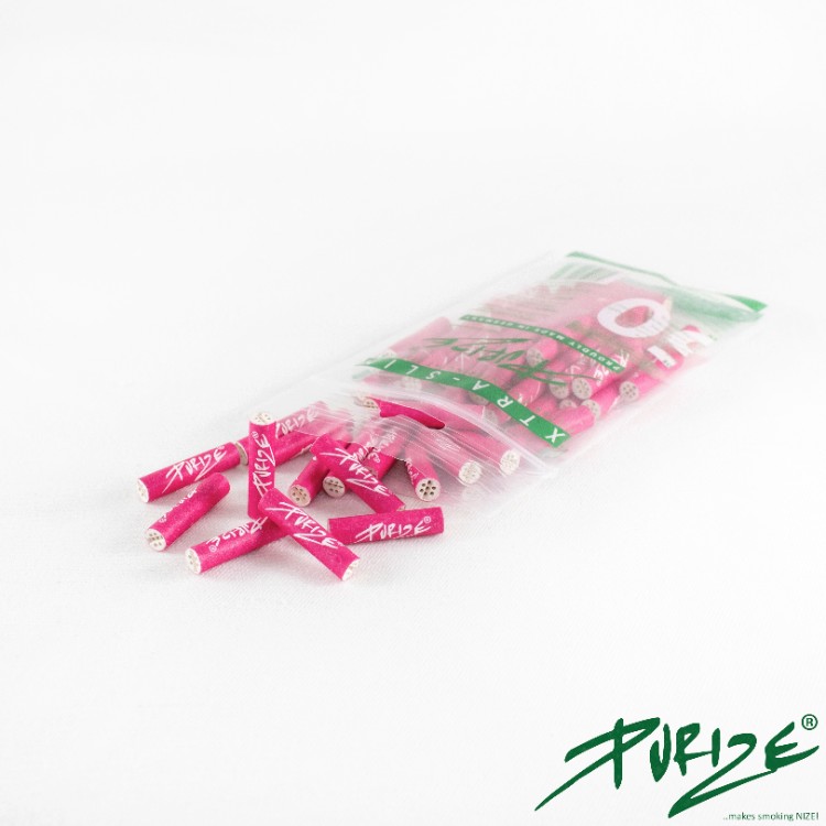 Purize - Active Charcoal Filters - Xtra Slim -Pink- 50pcs