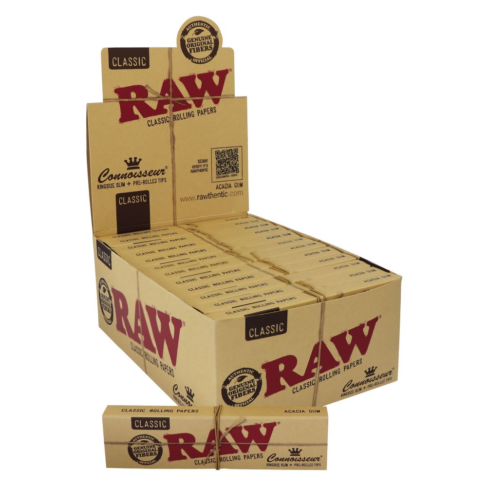 RAW Connoisseur KS Slim Papers + Pre-Rolled Tips