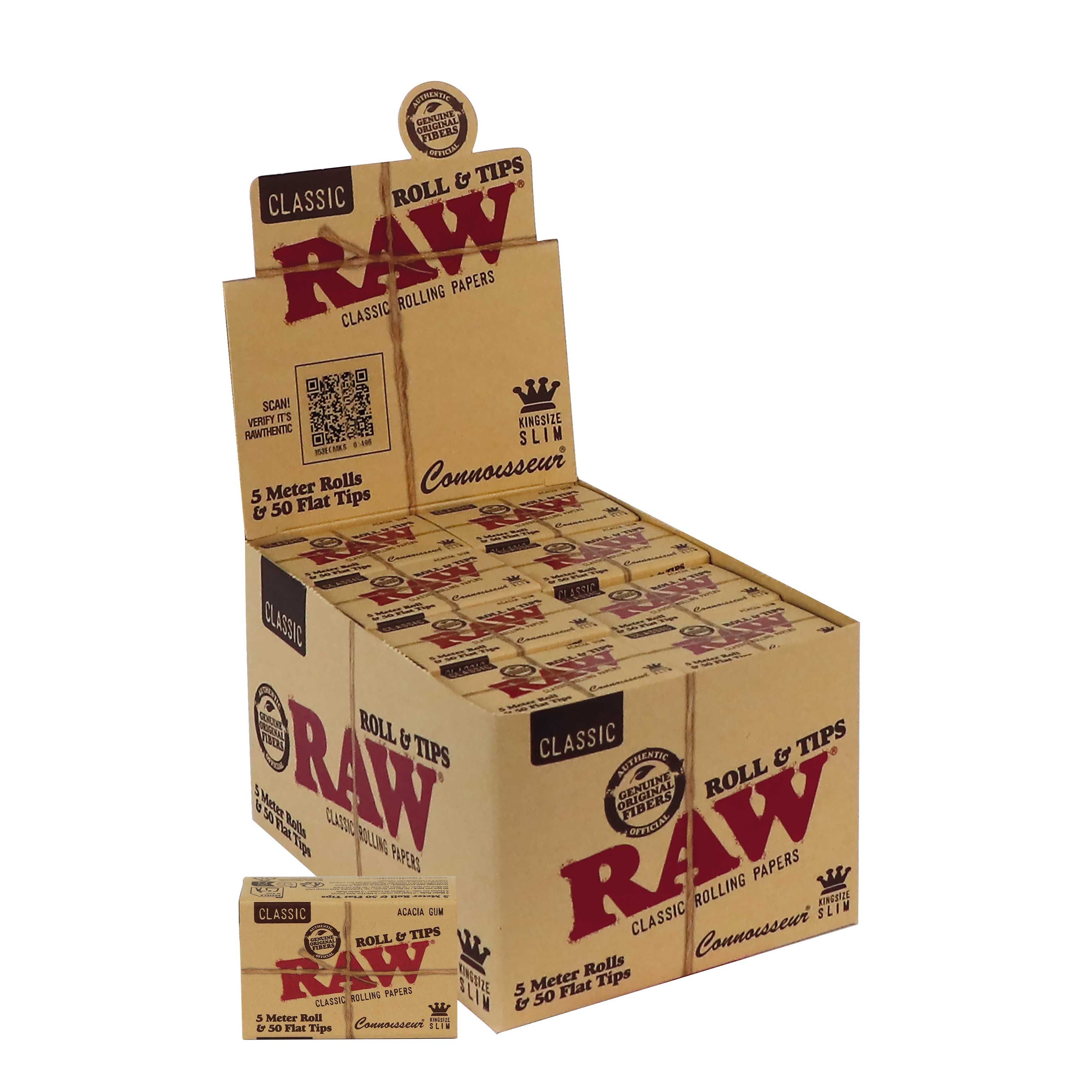RAW Classic King Size Slim Rolling Papers - Caixa a Granel